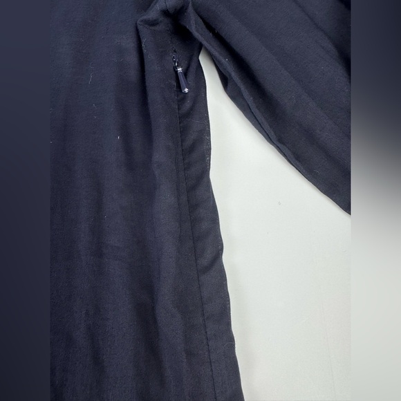 Tory Burch $295 Tunic Long Sleeve Top Size 12 Navy w/ Ivory Orange Brown Accents - Picture 9 of 14